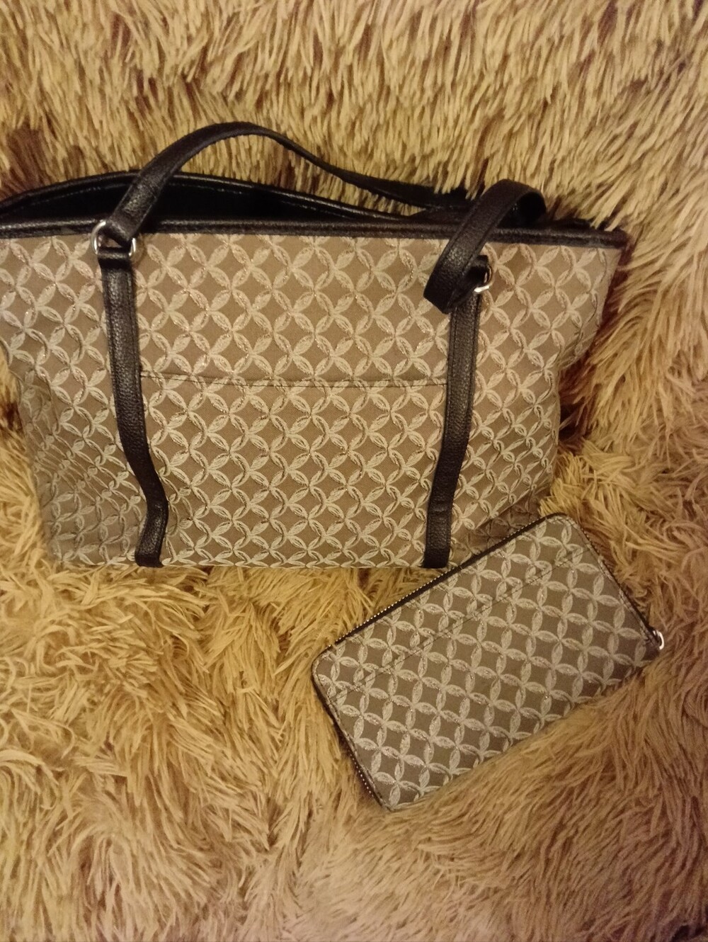 Dana Buchman Tote Bag AND Matching Wallet - Picture 2 of 15